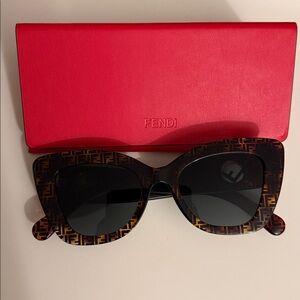 New Fendi Roma Shell Brown Sunglasses